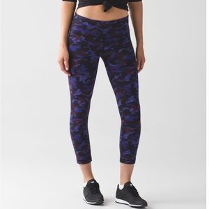 Lululemon Wunder Under Crop III - Purple Camo